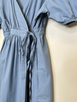 Load image into Gallery viewer, Honyali Blue Wrap Midi Dress - XS/S
