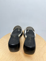 Charger l&#39;image dans la galerie, Vintage Black/White Leather Sandal - W8.5
