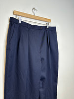 Charger l&#39;image dans la galerie, Vintage Navy Wool Pants - XL/36
