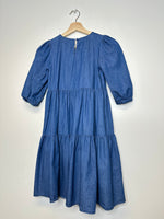 Load image into Gallery viewer, Dark Blue Denim Tiered Dress - XS
