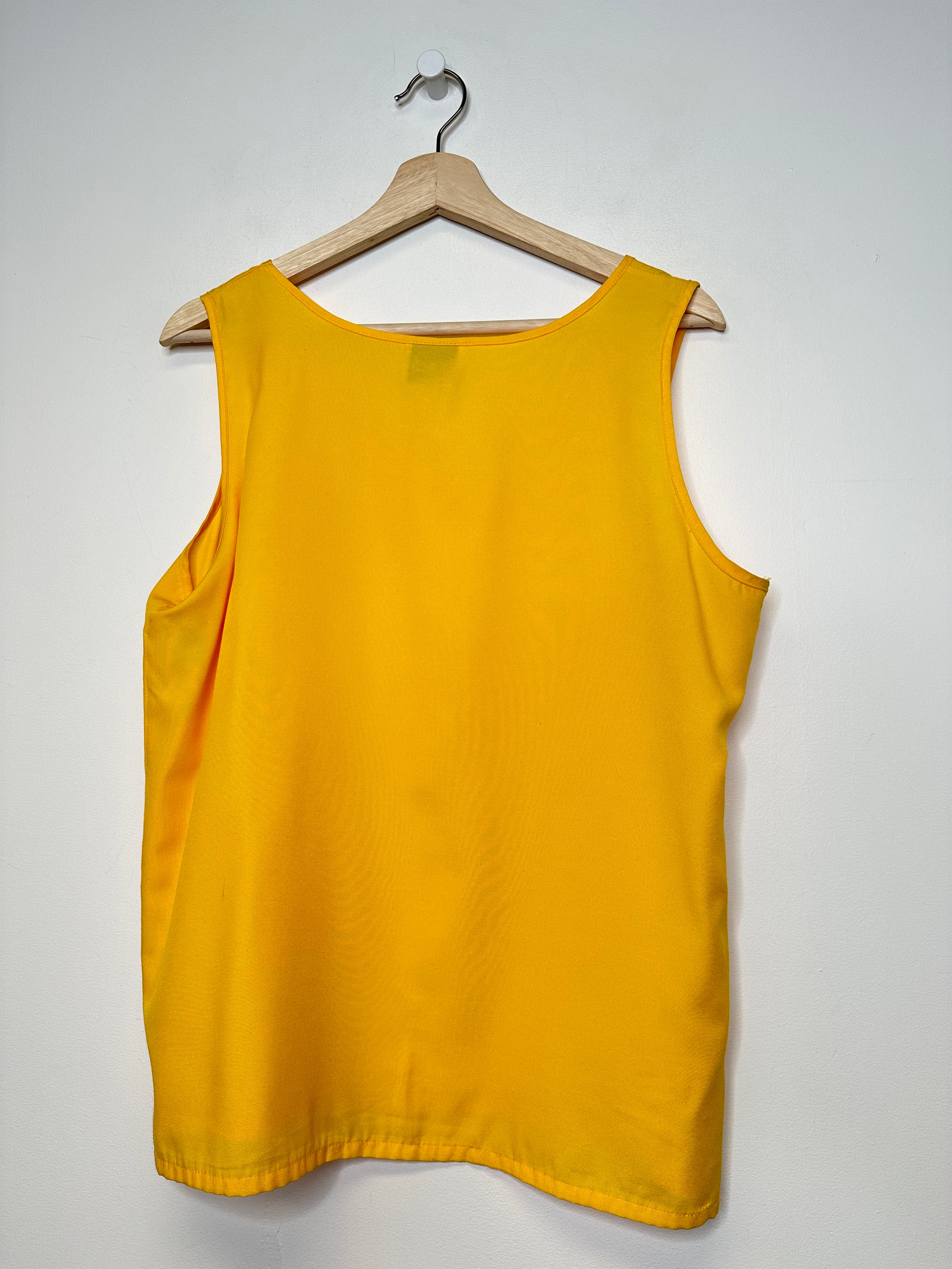 Vintage Yellow Sleeveless Top - L