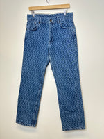 Load image into Gallery viewer, Ragged Blue Wavy Jeans - 30
