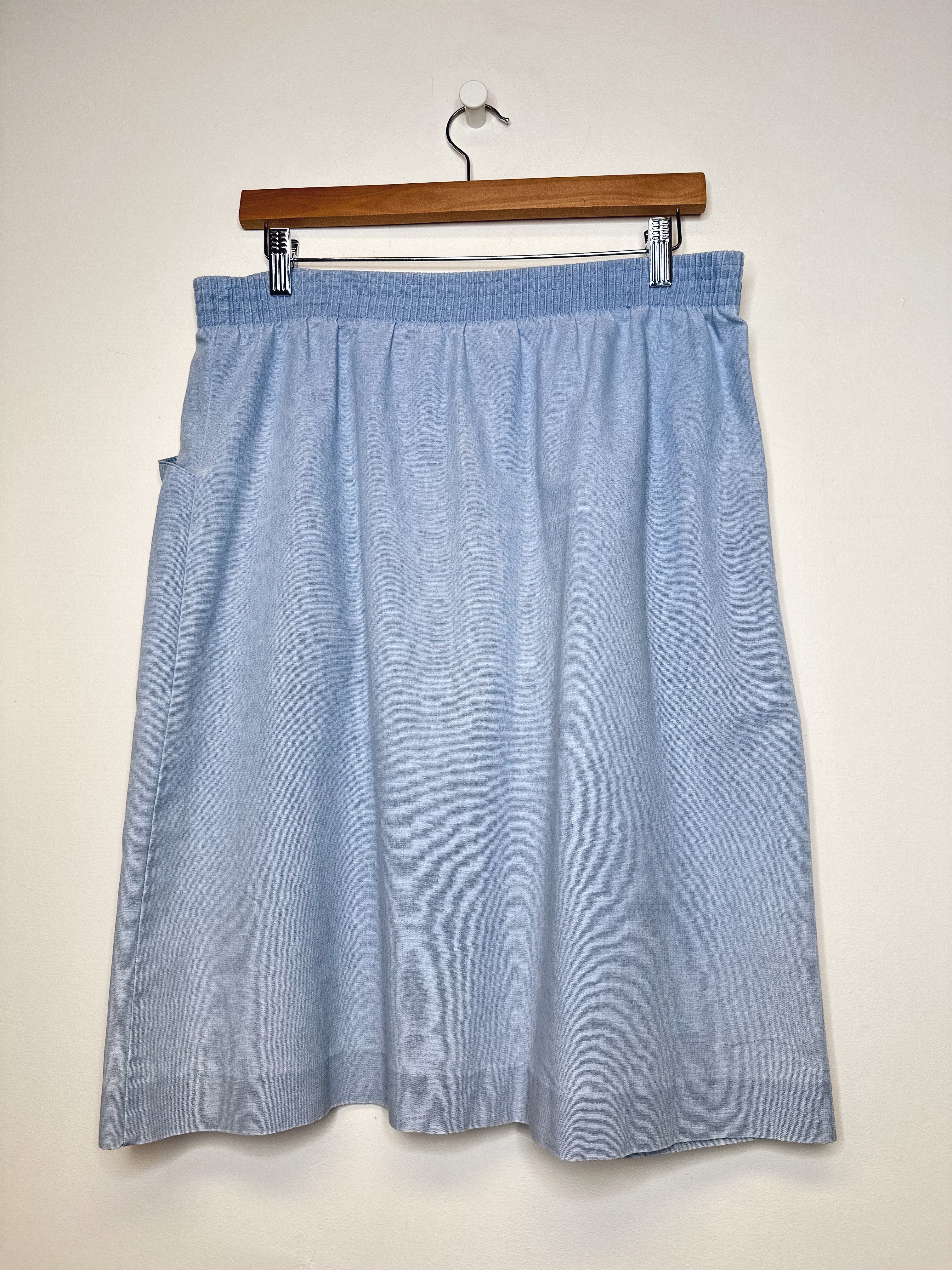 Vintage Light Blue Skirt - XL/36