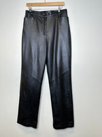 Load image into Gallery viewer, Vintage Black Leather Pants - L/32
