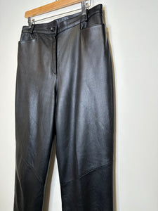 Vintage Black Leather Pants - L/32