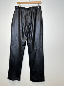 Vintage Black Leather Pants - L/32