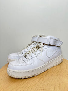 Nike AF1 White Leather Shoes - W9