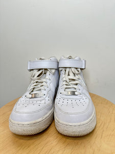 Nike AF1 White Leather Shoes - W9