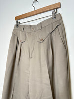 Charger l&#39;image dans la galerie, Vintage Beige Pleated Pants - M/29
