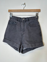 Load image into Gallery viewer, AA Black High-Waisted Denim Shorts - 25
