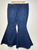Load image into Gallery viewer, Eloquii Dark Blue Flare Jeans - 48

