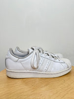 Load image into Gallery viewer, Adidas Superstar White Leather Shoes - W8.5/9
