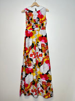 Charger l&#39;image dans la galerie, Vintage Red/Yellow Floral Dress - XS
