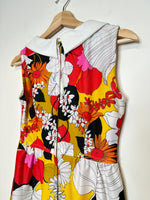 Load image into Gallery viewer, Vintage Red/Yellow Floral Dress - XS
