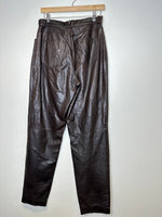 Charger l&#39;image dans la galerie, Vintage Brown Leather Pants - M/29
