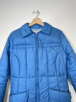 Load image into Gallery viewer, Vintage Blue Down Long Coat - M

